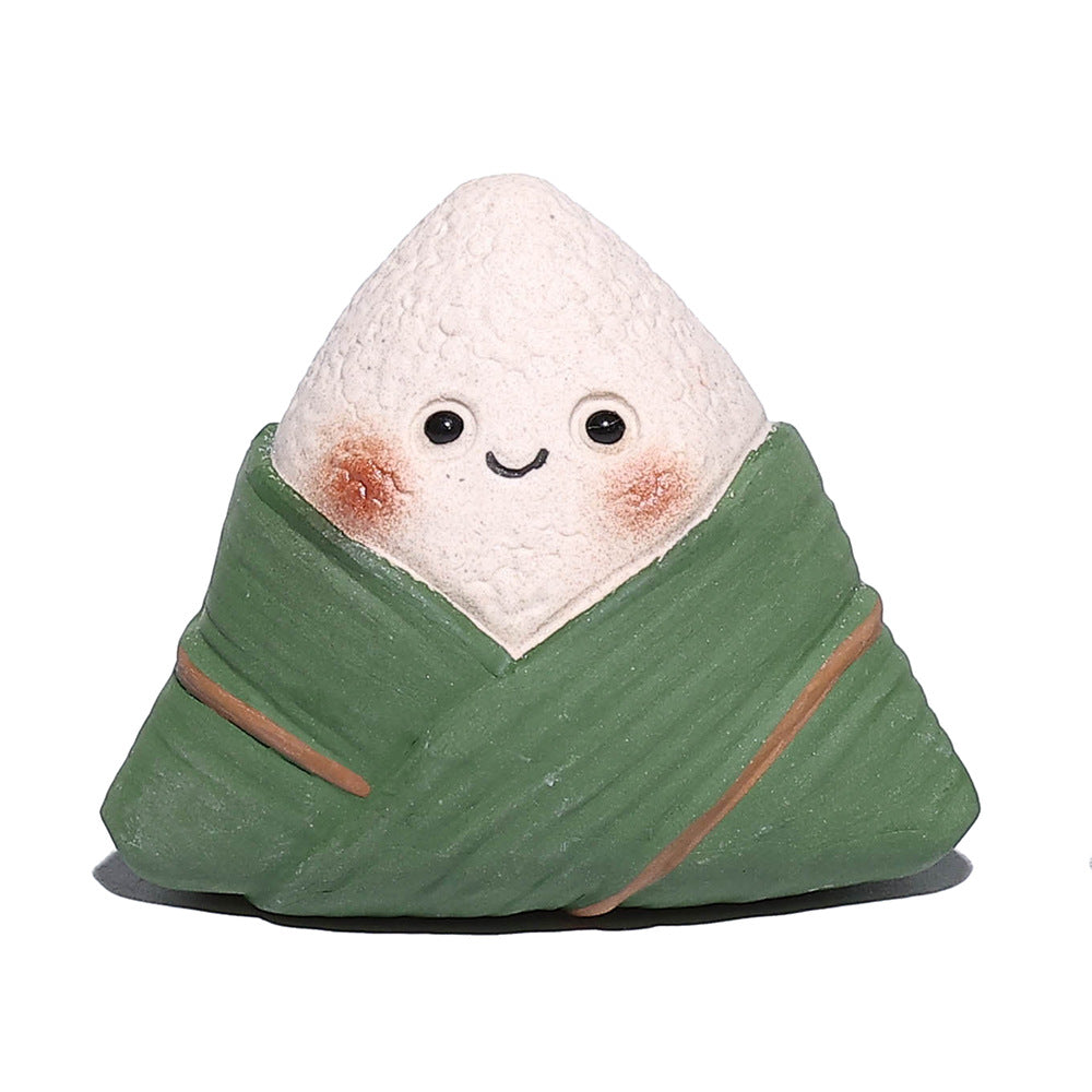 Gohobi Yixing Purple Clay Champion Zongzi Tea Pet – Dragon Boat Festival Ornament