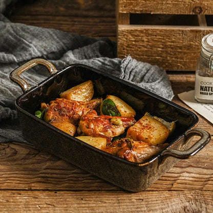 Gohobi Double-Handle Ceramic Baking Dish