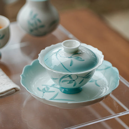 Gohobi Hand-Painted Gradient Orchid Gaiwan