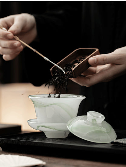 Gohobi Ancient Glazed Three-Talented Cover Gaiwan