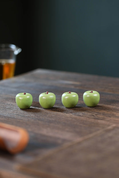 Gohobi Yixing Purple Clay Apple Tea Pet – Handmade Mini Fruit Ornament