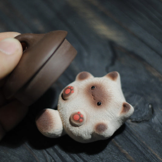 Gohobi Handcrafted Siamese Cat Tea Pet