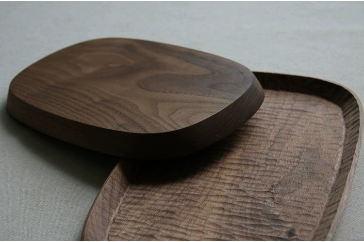 Gohobi Japanese Handcrafted Solid Wood Serving Tray