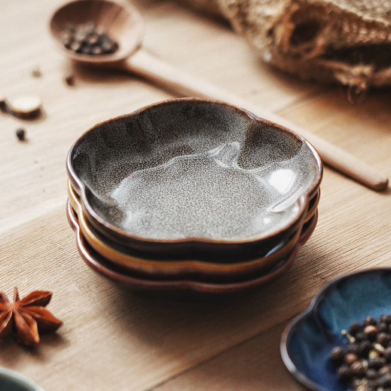Gohobi Kiln-Change Glazed Sauce Dish
