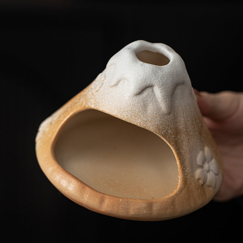 Gohobi Snow Mountain Ceramic Aromatherapy Fireplace Burner