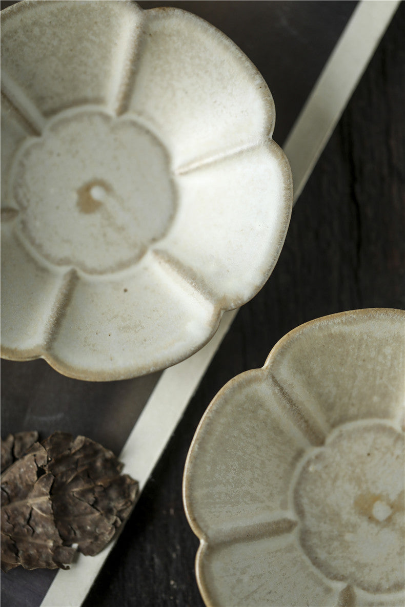 Gohobi Ceramic White Brushing Coaster