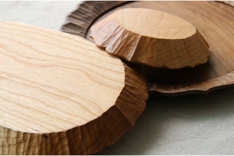 Gohobi Handcrafted Solid Wooden Lace-Edge Tray