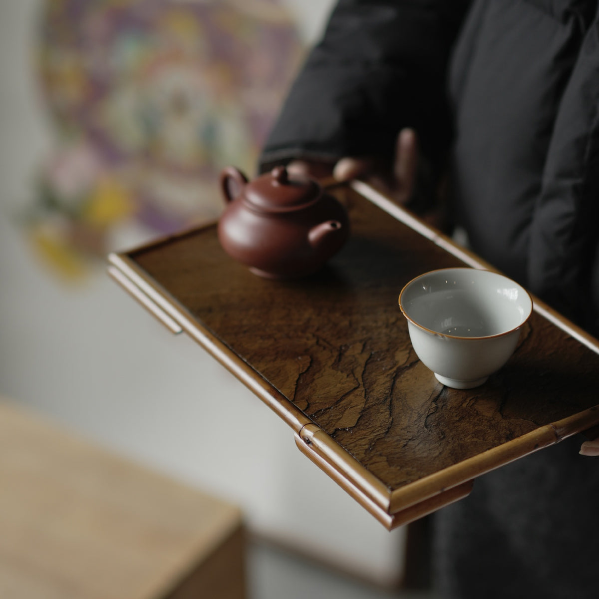 Gohobi Bamboo Gongfu Tea Tray – Dry Brewing Tea Table