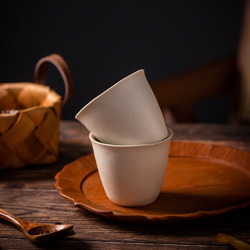 Gohobi Jingdezhen Handmade Matte White Ceramic Teacup