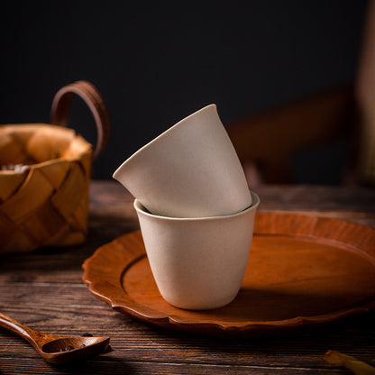 Gohobi Jingdezhen Handmade Matte White Ceramic Teacup