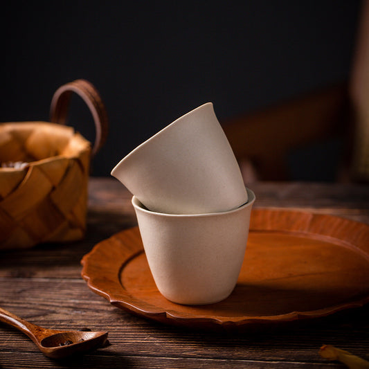Gohobi Jingdezhen Handmade Matte White Ceramic Teacup