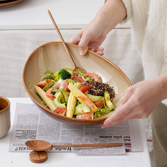 Gohobi Creative Kiln-Change Irregular Ceramic Bowl