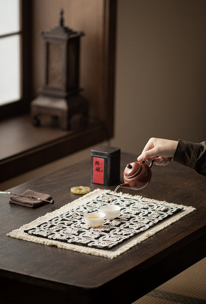 Gohobi Guofeng Brocade Tea Banquet Double-Sided Embroidered Tea Towel