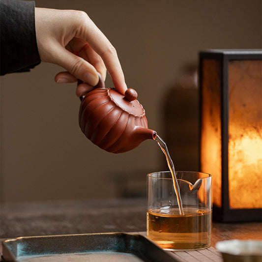 Gohobi Yixing Zisha Chrysanthemum Petal Teapot