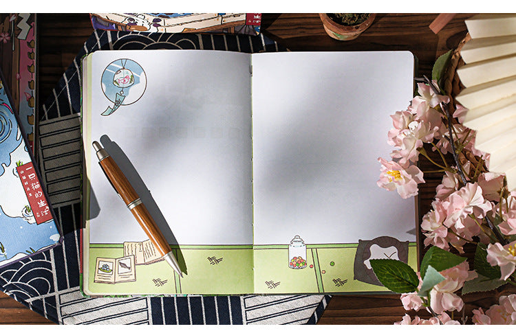 Gohobi Japanese Cat Notebook – A5 Monthly Planner Pocket Diary (4 Styles)