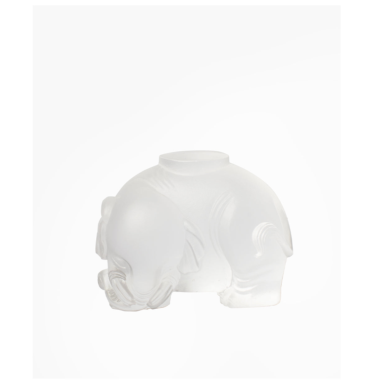 Gohobi Pate de Verre Elephant Shaped Coloured Glass Ornament Pen Holder Paperweight