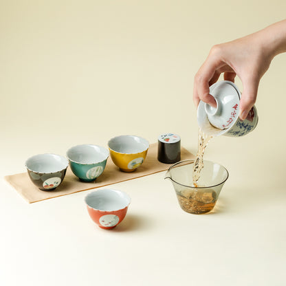 Gohobi Hand-Painted Travel Gongfu Tea Set