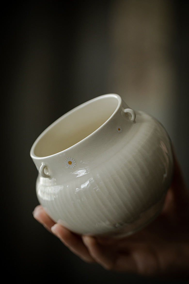 Gohobi Grass Ash Ceramic Jianshui Tea Wash Bowl