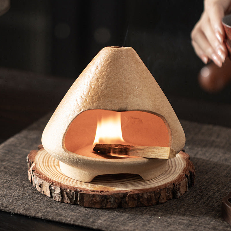 Gohobi Nordic Cabin Ceramic Aromatherapy Fireplace Burner