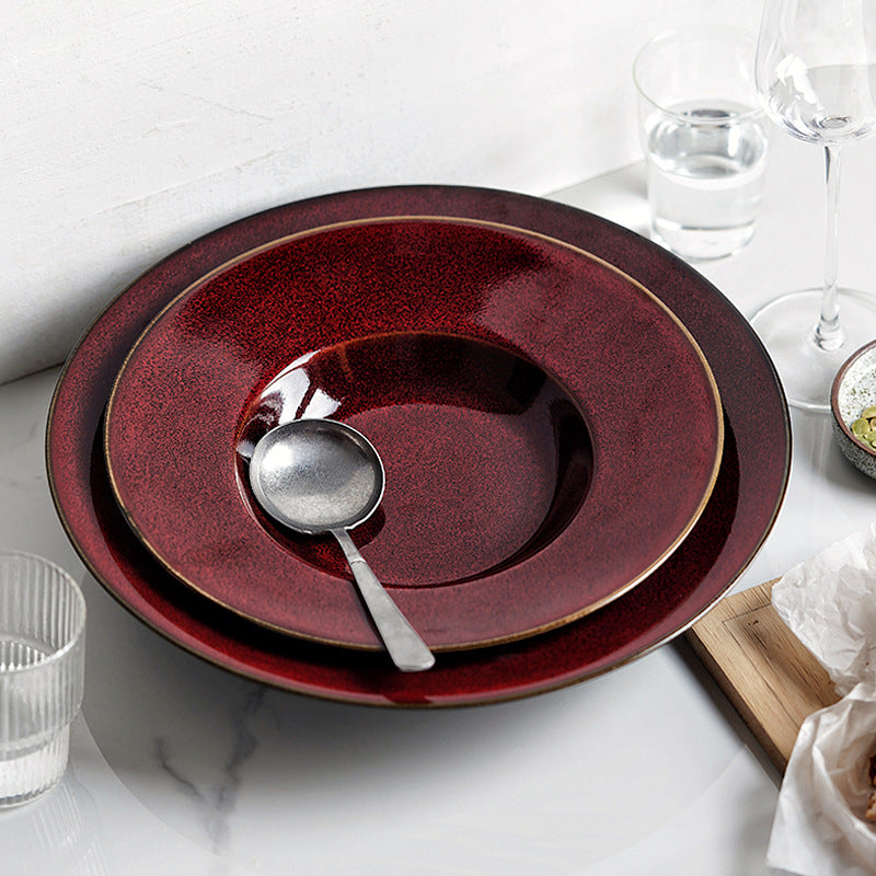 Gohobi Kiln-Glazed Straw Hat Plate