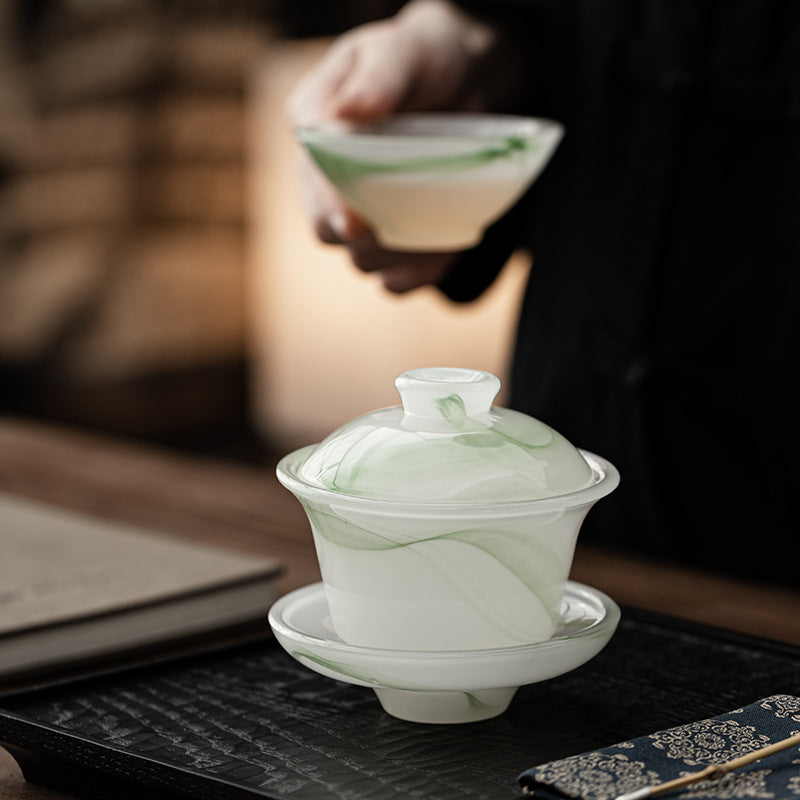 Gohobi Ancient Glazed Three-Talented Cover Gaiwan
