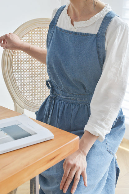 Gohobi Korean Denim Cotton Apron