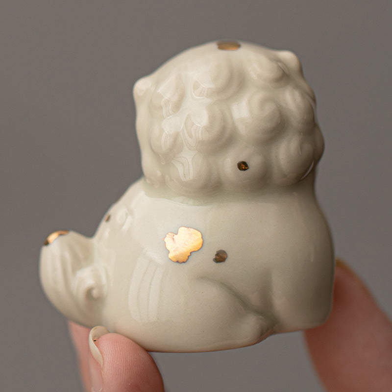 Gohobi Mini Ceramic Lion Tea Pet