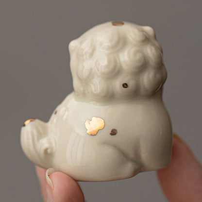 Gohobi Mini Ceramic Lion Tea Pet