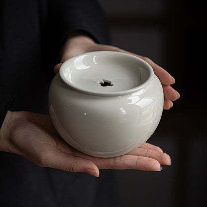 Gohobi Grass Ash Ceramic Jianshui Tea Wash Bowl