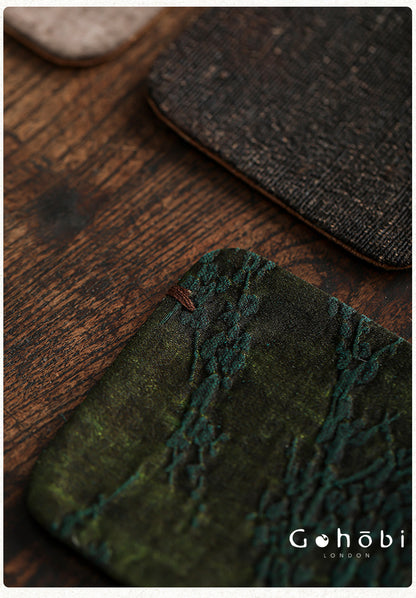 Gohobi Xiangyun Silk Tea Coaster – Handmade Tussah Silk Square Tea Mat Heat Insulation Pad