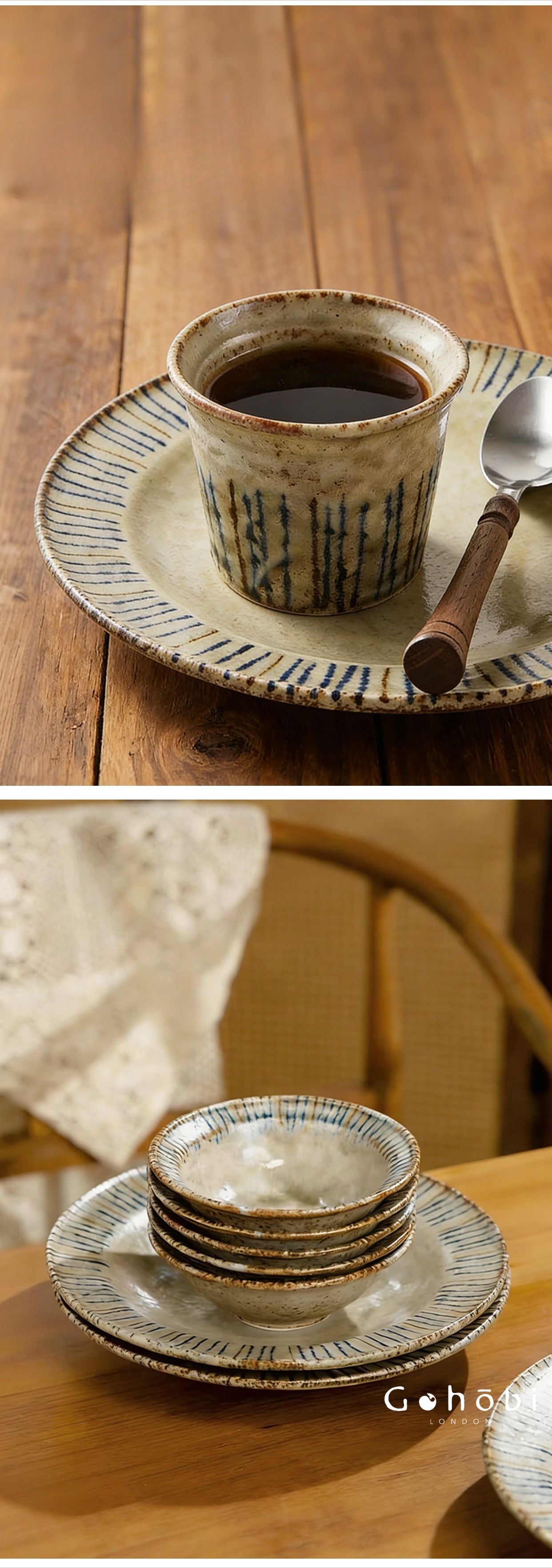 Gohobi Japanese Mino-yaki Pine Leaf Ceramic Plate [Made in Japan] – Retro Light Luxury Tableware