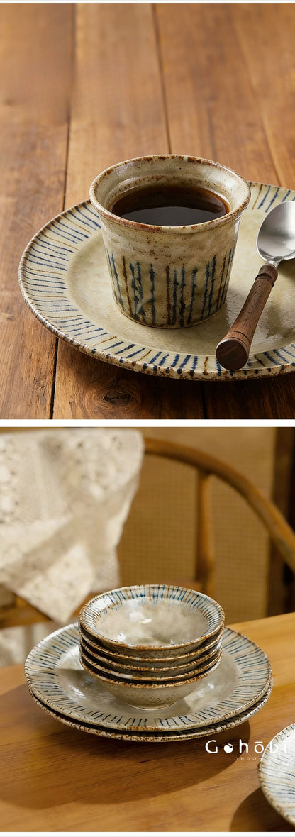 Gohobi Japanese Mino-yaki Pine Leaf Ceramic Plate [Made in Japan] – Retro Light Luxury Tableware