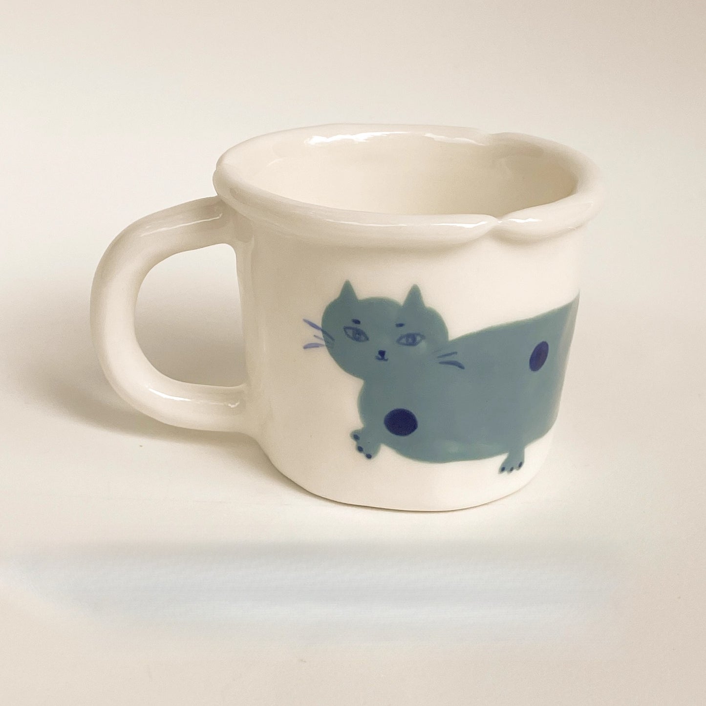 Gohobi x Little Diary Hand-Painted Cat Ceramic Coffee Cup