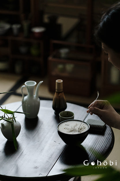 Gohobi Song-Inspired Matcha Travel Tea Set – Jianzhan Bowl with Travel Bag