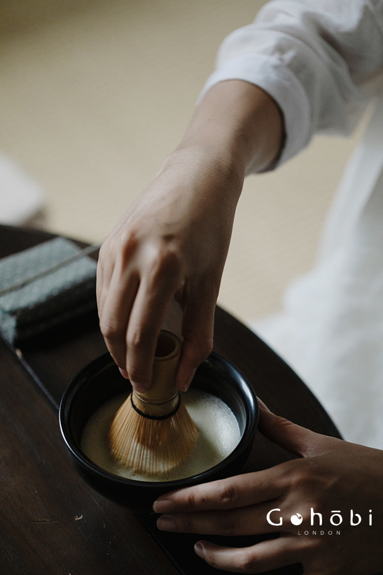 Gohobi Song-Inspired Matcha Travel Tea Set – Jianzhan Bowl with Travel Bag