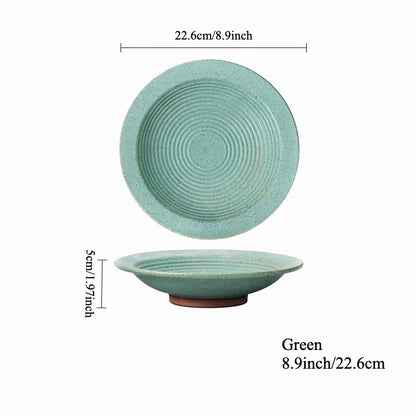 Gohobi Japanese Kiln-Change Ceramic Dining Plate
