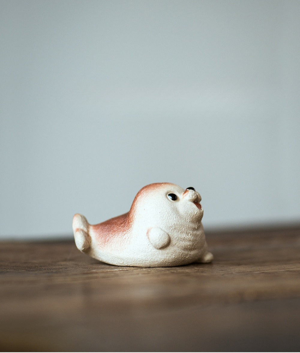 Gohobi Yixing Purple Clay Seal Tea Pet – Handmade Marine Animal Zisha Ornament