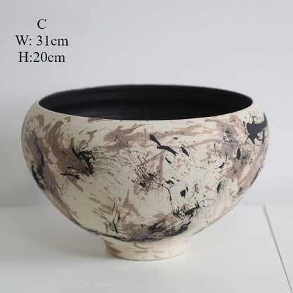 Gohobi Original Oil Painting Designer Ceramic Vase