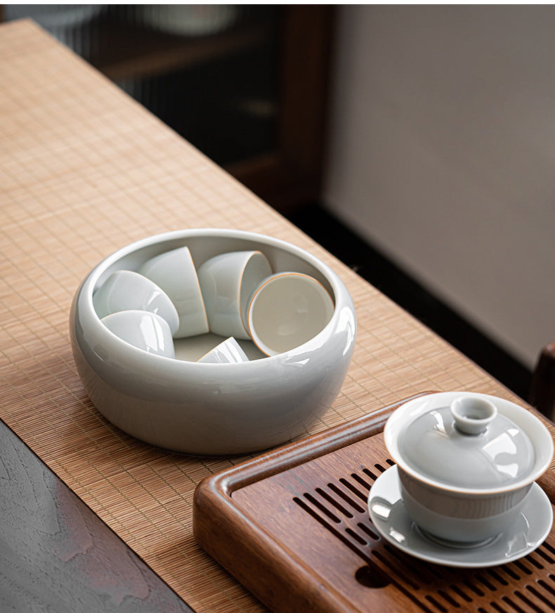 Gohobi Ice Ash Soot Glaze Tea Wash