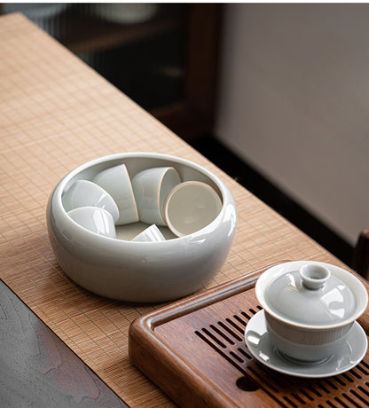 Gohobi Ice Ash Soot Glaze Tea Wash