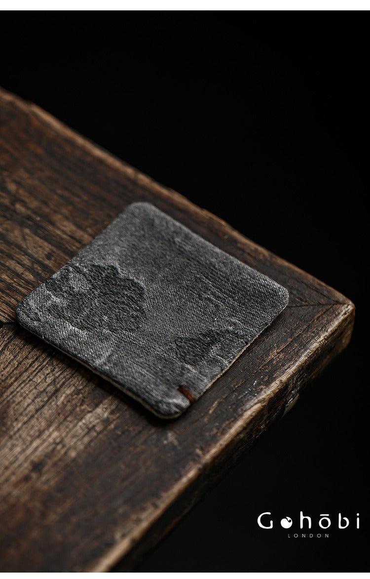 Gohobi Japanese Style Tea Coaster – Retro Fabric Tea Cup Mat for Tea Ceremony