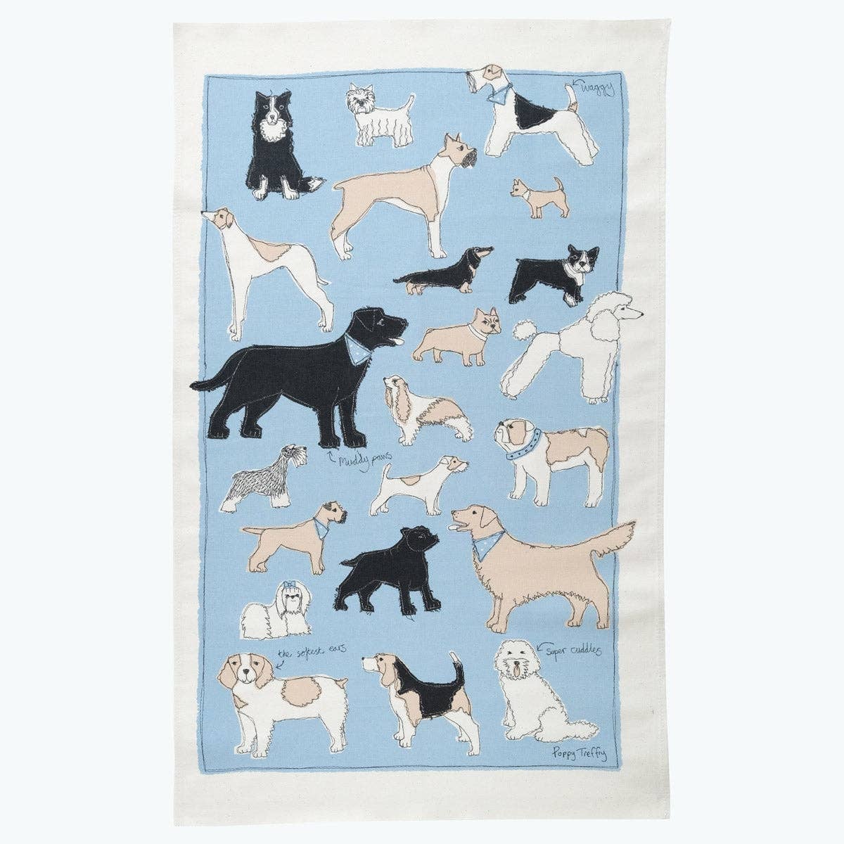 Poppy Treffry Four Legged Friends Tea Towel [Made in the UK]