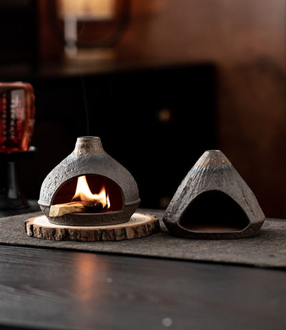 Gohobi Golden Mountain Ceramic Aromatherapy Fireplace Burner