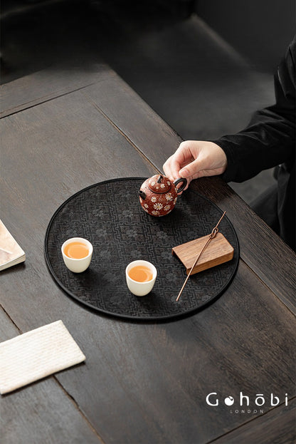 Gohobi Xiangyun Silk Tea Pad – Round Waterproof Tea Pot Placemat for Gongfu Tea Set