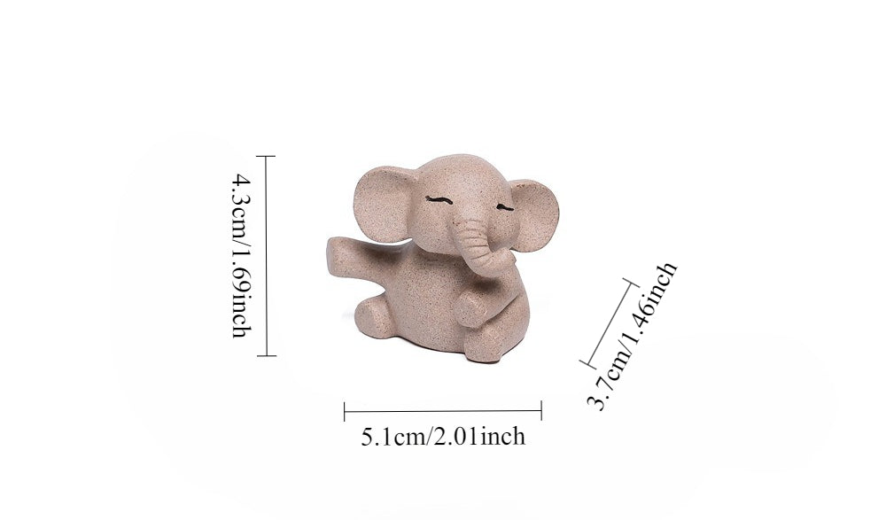 Gohobi Yixing Purple Clay Love Elephant Tea Pet – Handmade Lucky Ornament
