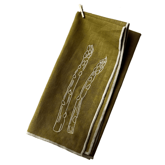 HereThe Linen Blend Napkins - Asparagus (set of 2)