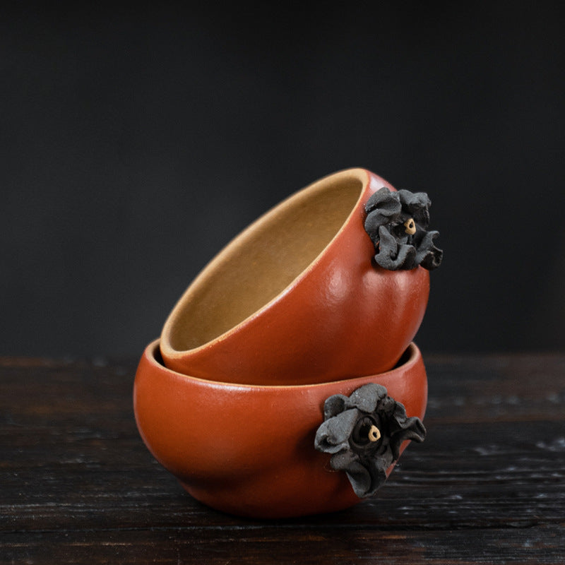 Gohobi Handmade Ceramic Persimmon Tea Cup