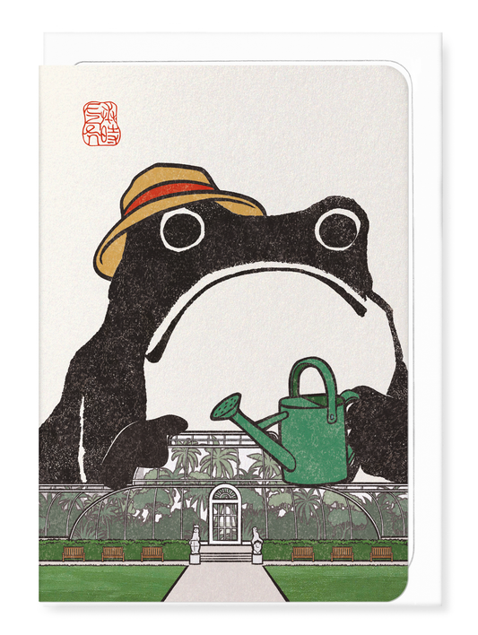 Ezen Designs BOTANICAL GARDEN EZEN FROG: Greeting Card  [Made in the UK]