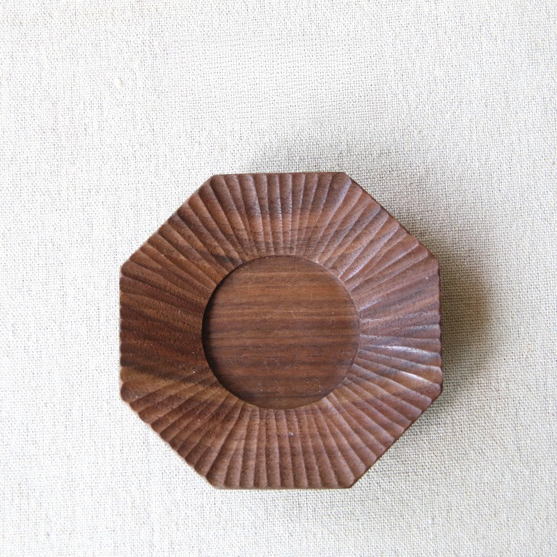 Gohobi Japanese-Style Octagonal Black Walnut Coaster