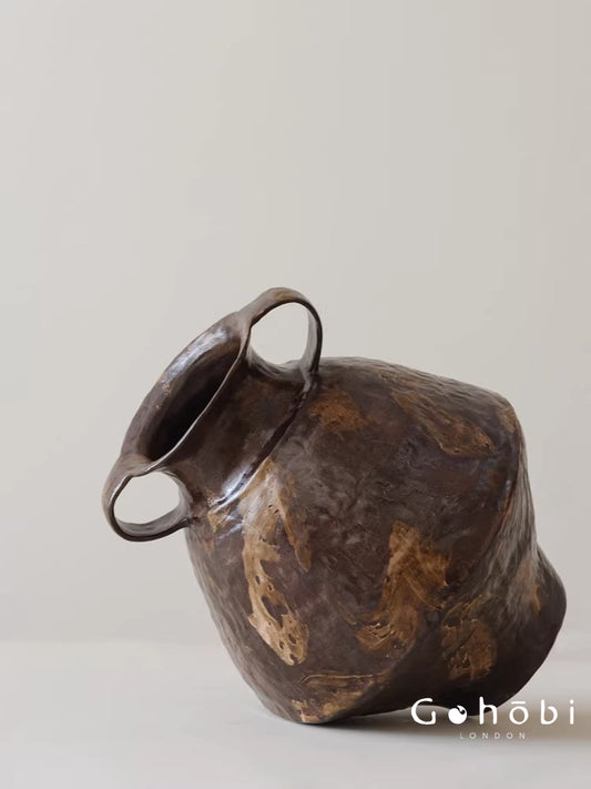 Gohobi Japanese-style Wabi Sabi Handmade Zen Large Vase 026